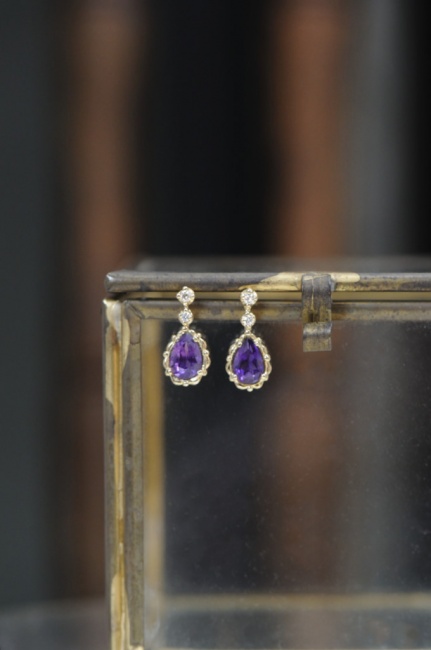 アメシストピアス