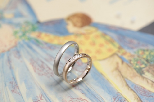 サンドブラストの結婚指輪