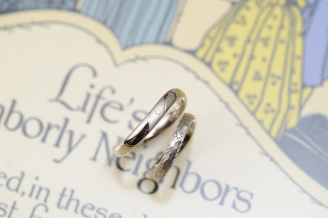 ウェーブの結婚指輪