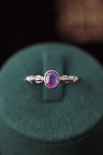 ベトナムサファイアのオーダーメイドリング