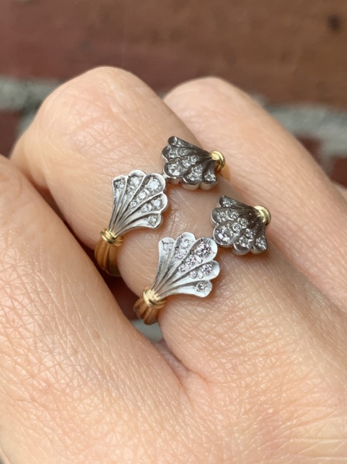 貝殻リングの店頭品について